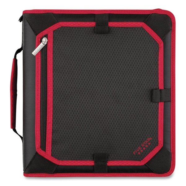 Mead Products 2 in. 3 Rings Zipper Binder, Black & Red Accents 29052CE8